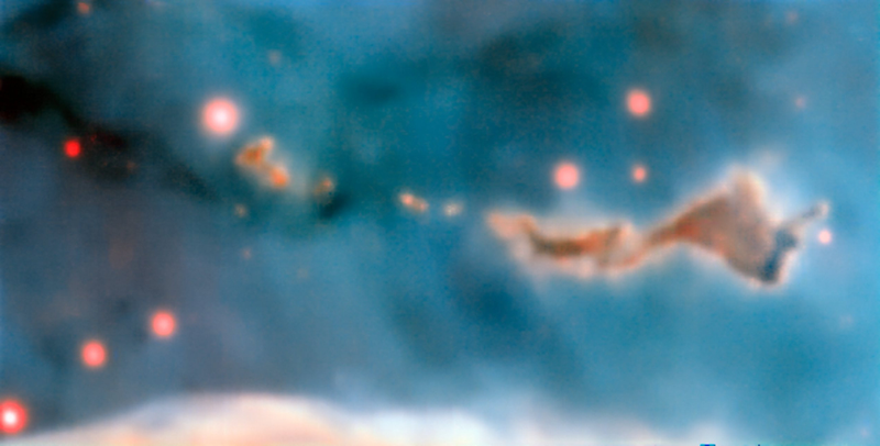 The researchers captured details within the nebula, including swirls of gas, cloudy spires, and glimmers of hot, young stars. (Image: ESO/A. McLeod)